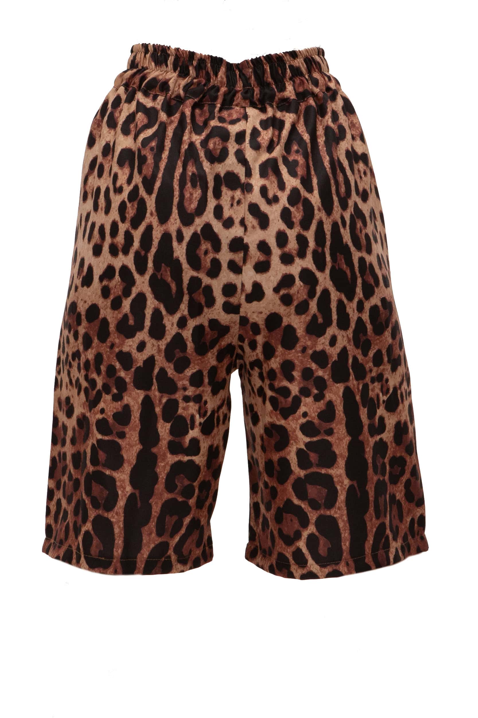 Βερμούδα diagonal fabric print leopard - Andreakou Concept Store