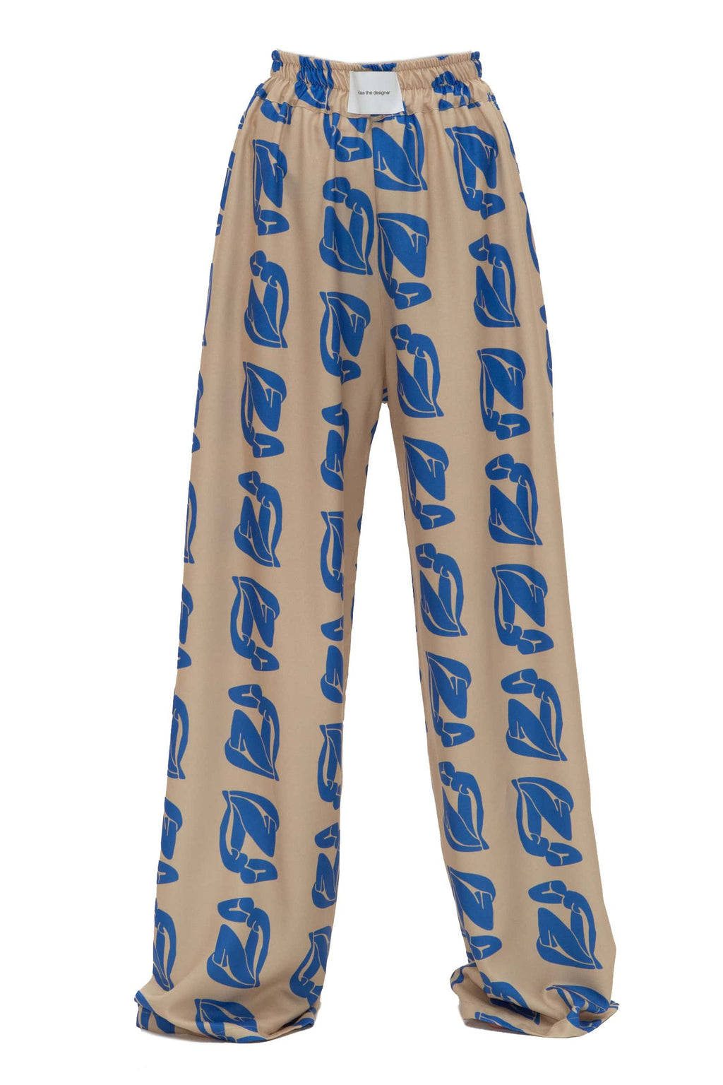 Παντελόνα diagonal fabric print art - Andreakou Concept Store