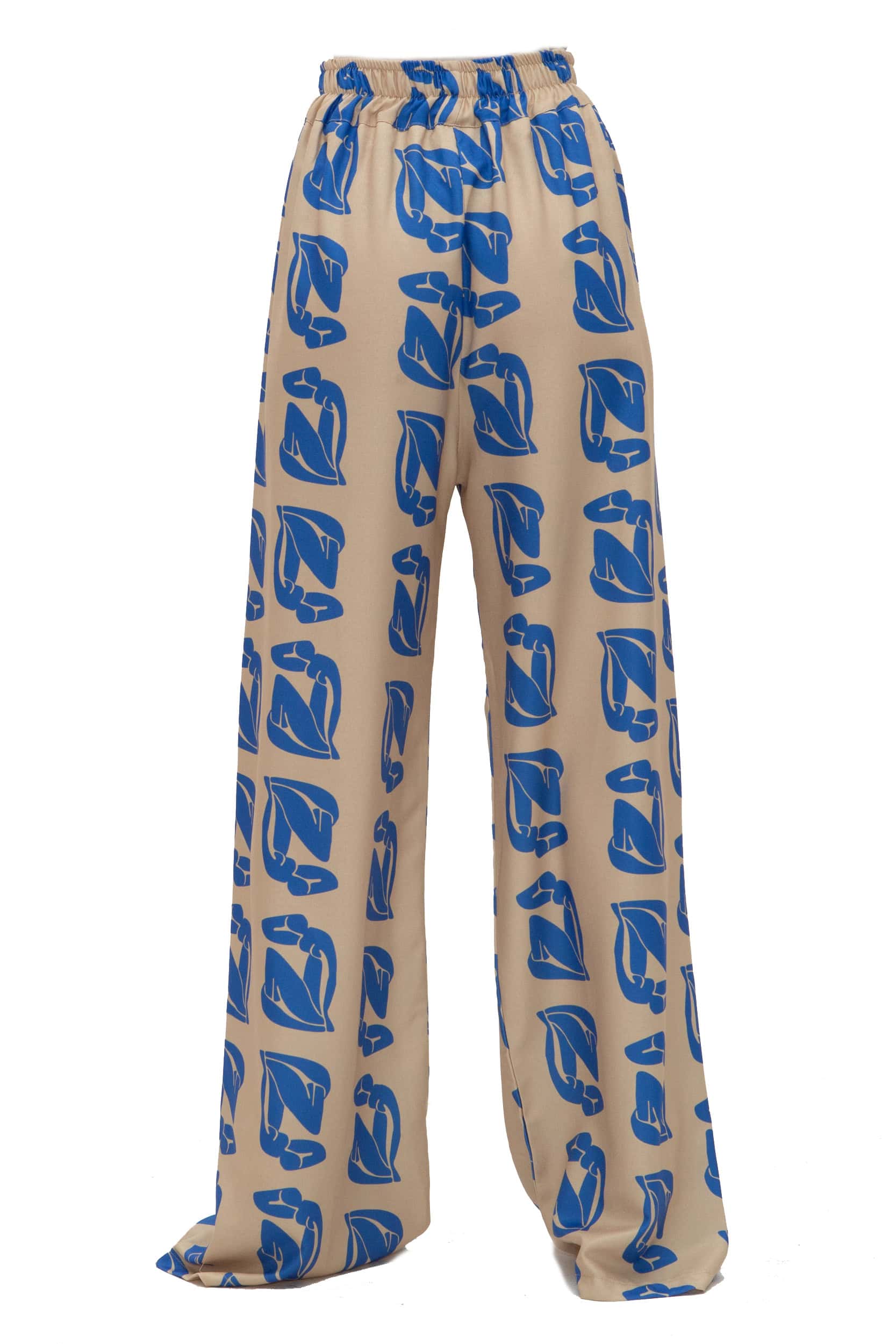 Παντελόνα diagonal fabric print art - Andreakou Concept Store