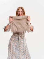 Greige Mini Terry Tote Bag