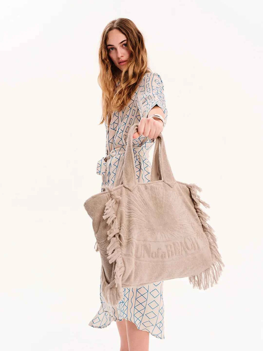 Greige Mini Terry Tote Bag