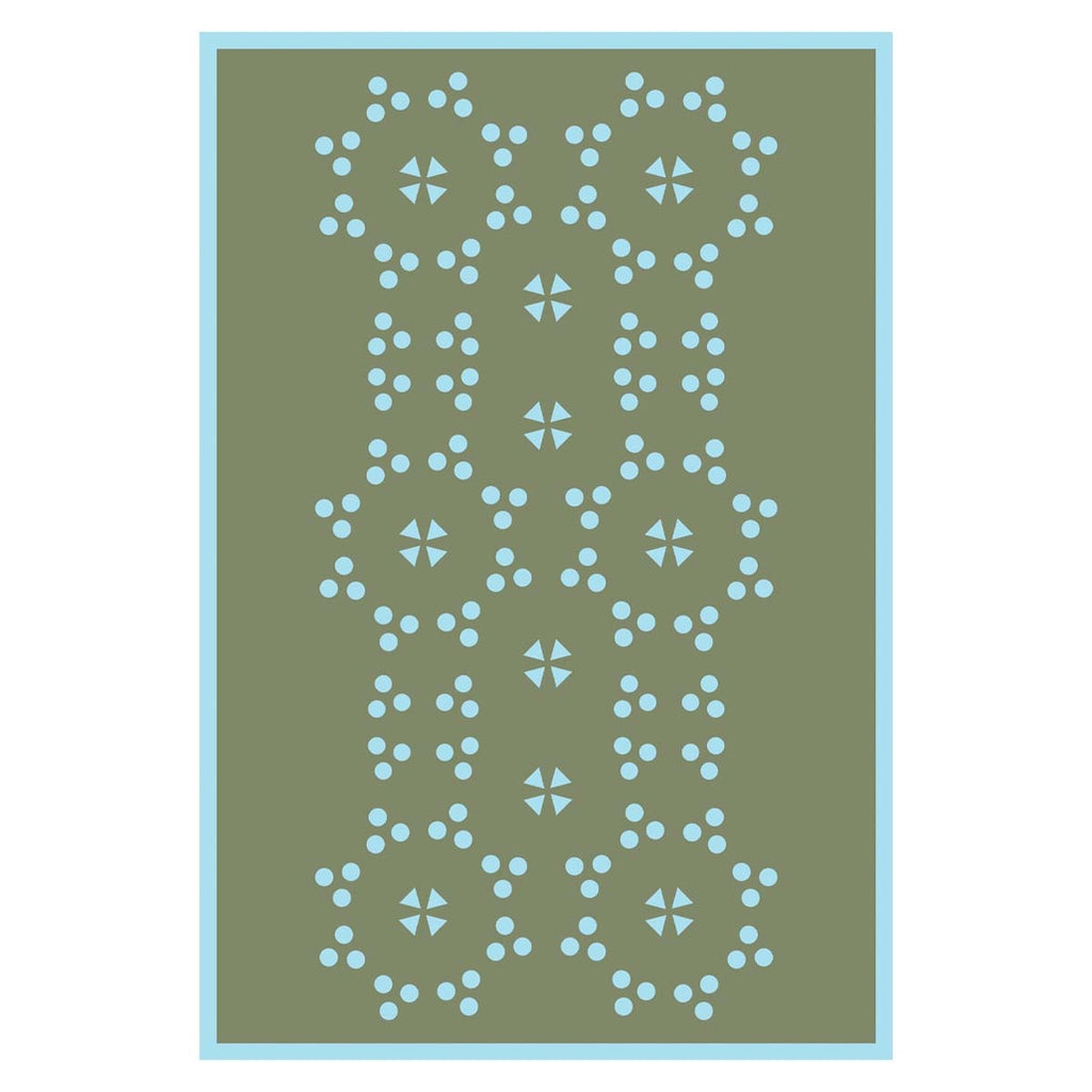 Multicolour Patterned Pareo-Mint - Andreakou Concept Store