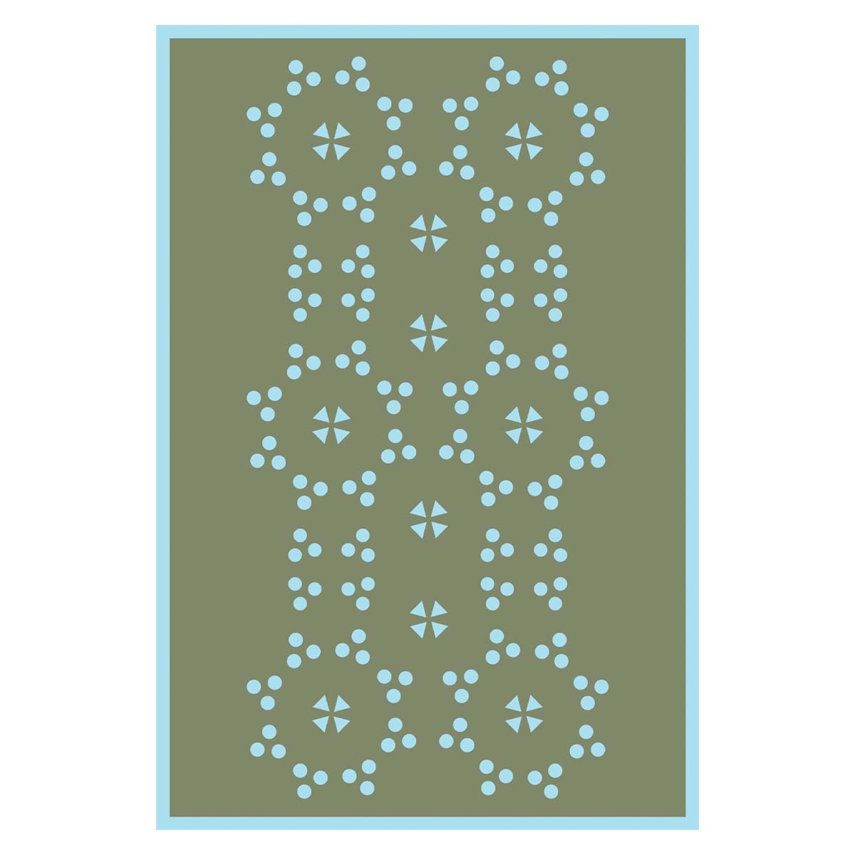 Multicolour Patterned Pareo-Mint - Andreakou Concept Store