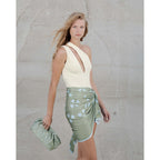Multicolour Patterned Pareo-Mint - Andreakou Concept Store
