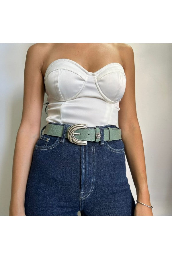 Leather Belt Mint WB773 - Andreakou Concept Store
