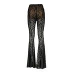 Odi Odi Olgiate flared trousers in black – detail view
