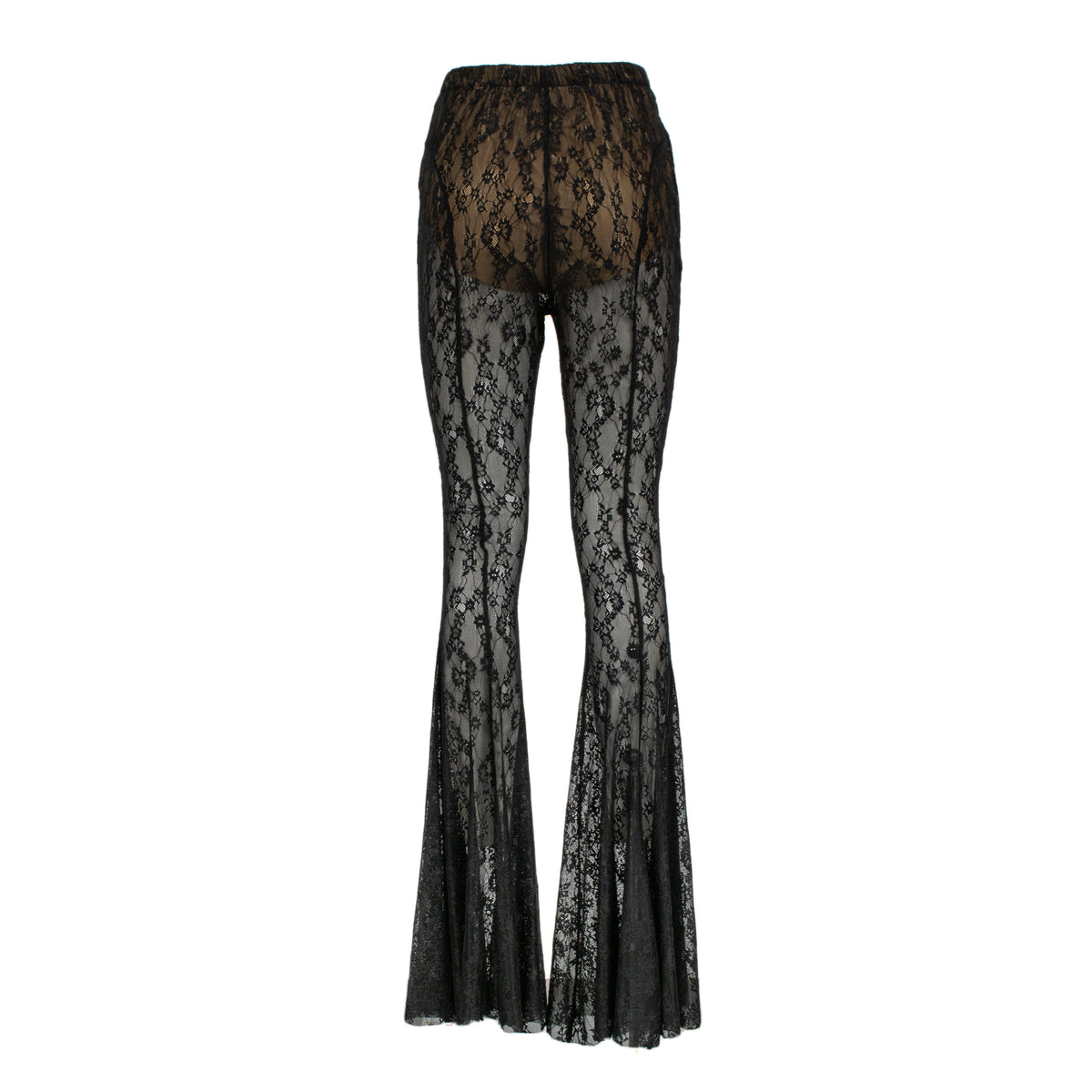 Odi Odi Olgiate flared trousers in black – detail view