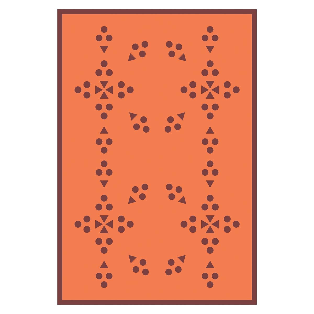Multicolour Patterned Pareo-Orange - Andreakou Concept Store