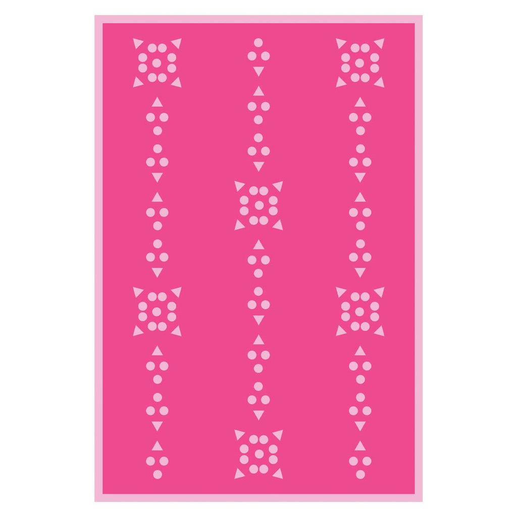 Multicolour Patterned Pareo-Pink Bubble Gum - Andreakou Concept Store