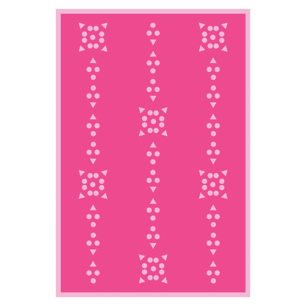 Multicolour Patterned Pareo-Pink Bubble Gum - Andreakou Concept Store