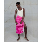 Multicolour Patterned Pareo-Pink Bubble Gum - Andreakou Concept Store