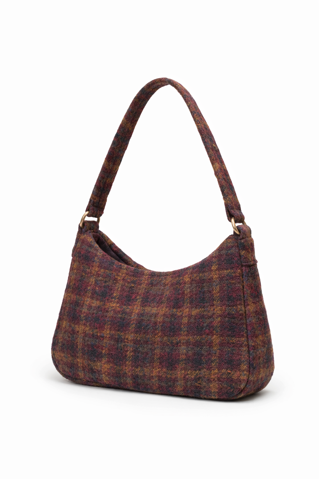 Tweed Shoulder Bag – Bordeaux