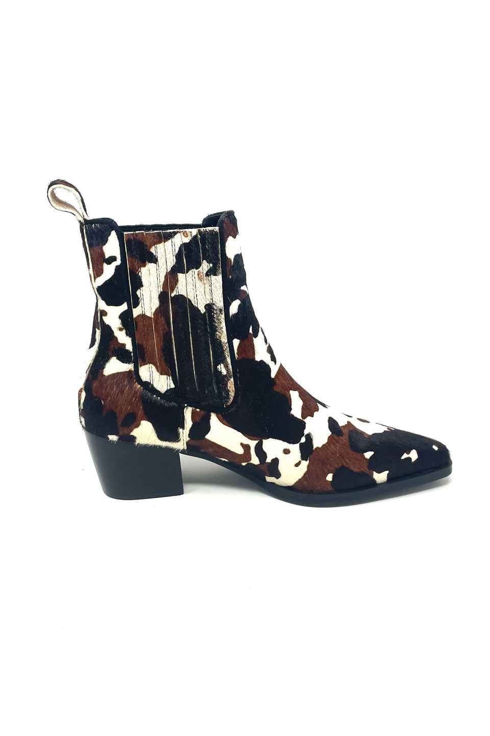Cow Ride - Cowhide Leather Cowboy Ankle Boots