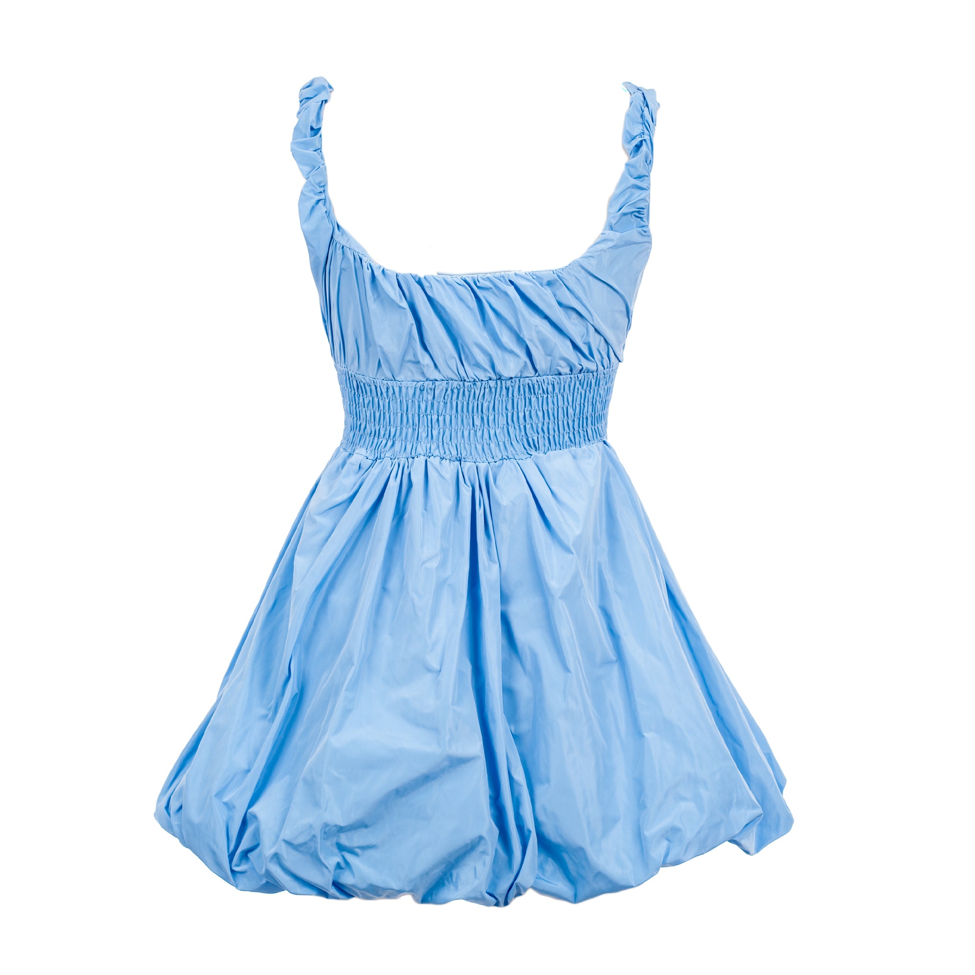 Light blue dress on a white background