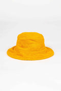 Yellow bucket hat on a white background