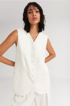 The Dessert Vest White - Andreakou Concept Store