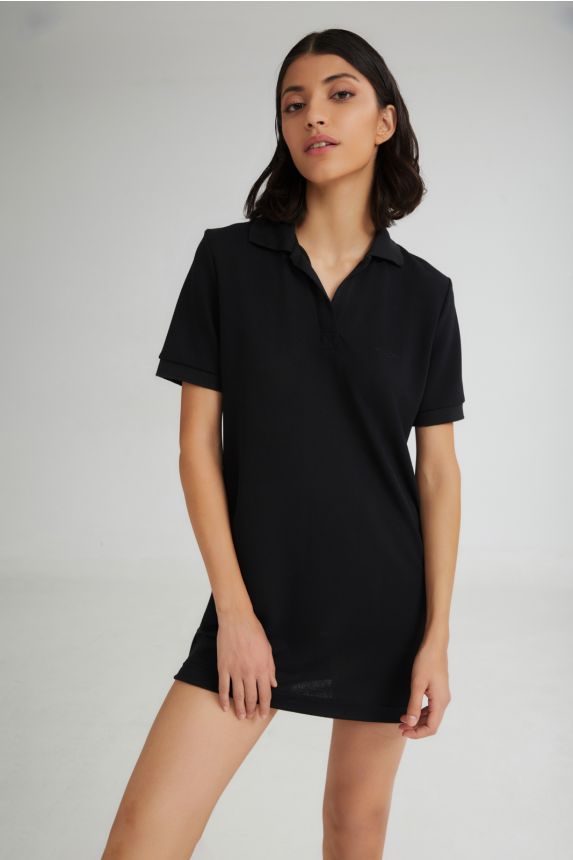 The Popsicle Polo Dress Black - Andreakou Concept Store