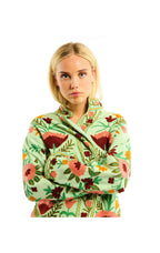 Tiger Hand-Embroidered Floral Jacket – Artisan Cotton Jacket