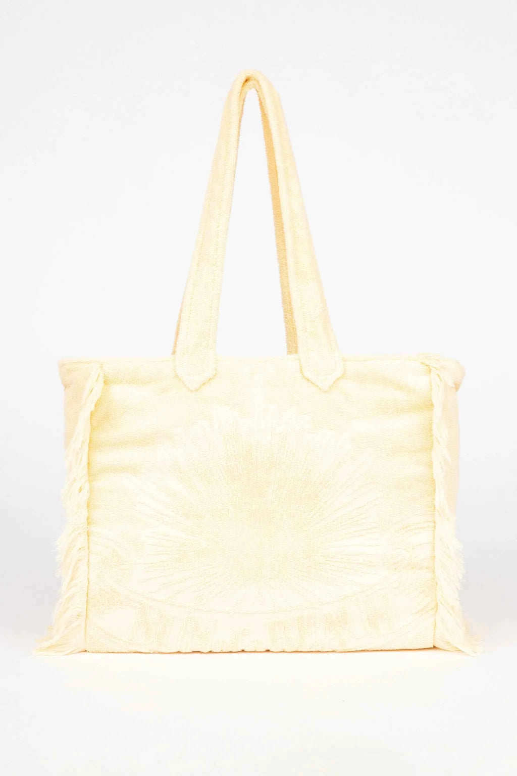 Yellow tote bag on a white background