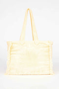 Yellow tote bag on a white background